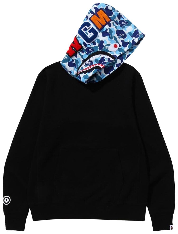 BAPE ABC Camo Shark Pullover Hoodie Black