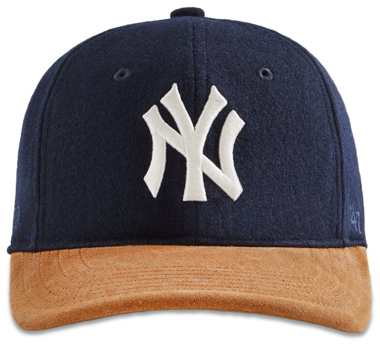 Kith  47 For New York Yankees Unstructured Wool Fitted With Suede Brim Nocturnal