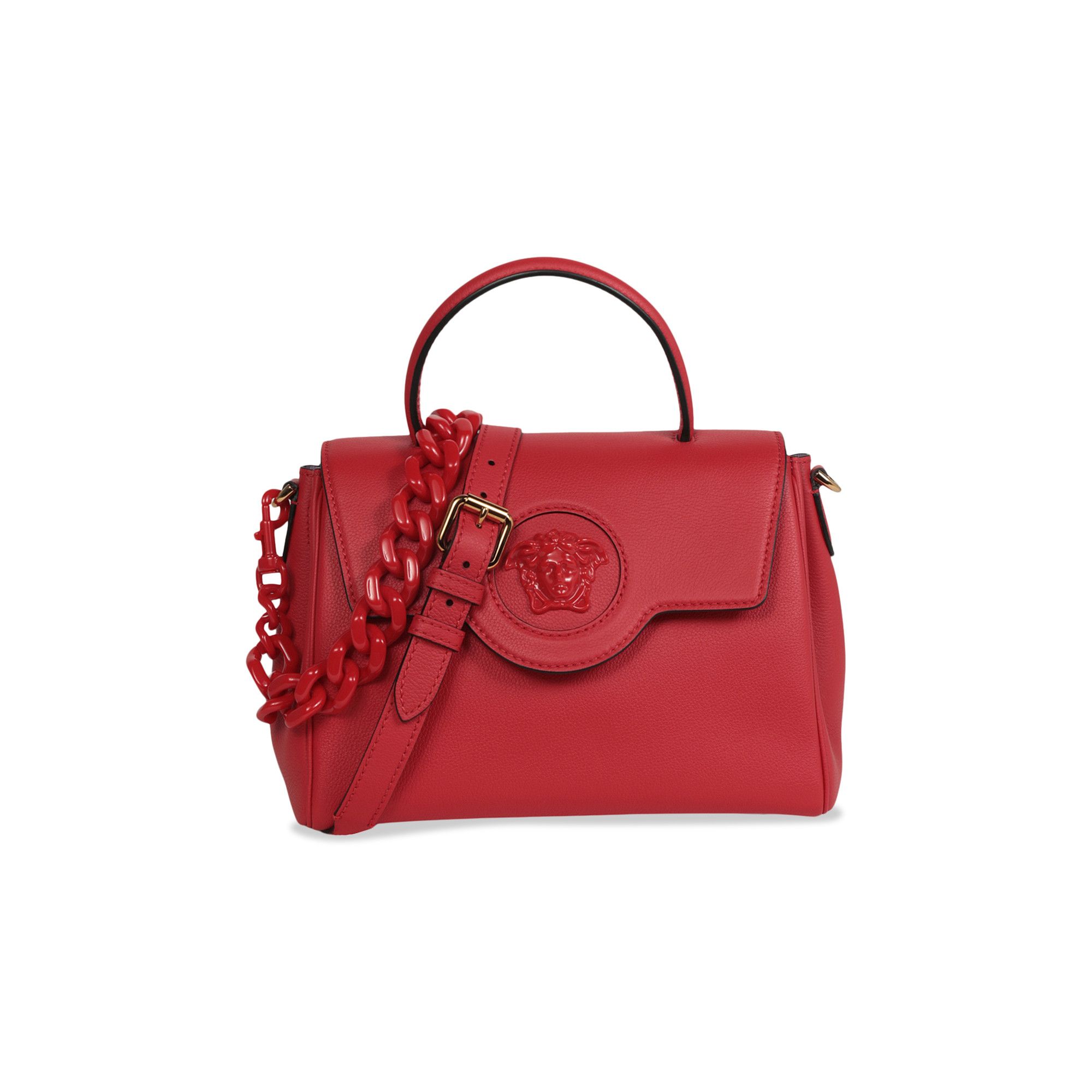Buy Versace La Medusa Shoulder Bag Bright Red DBFI039 VIT2T1
