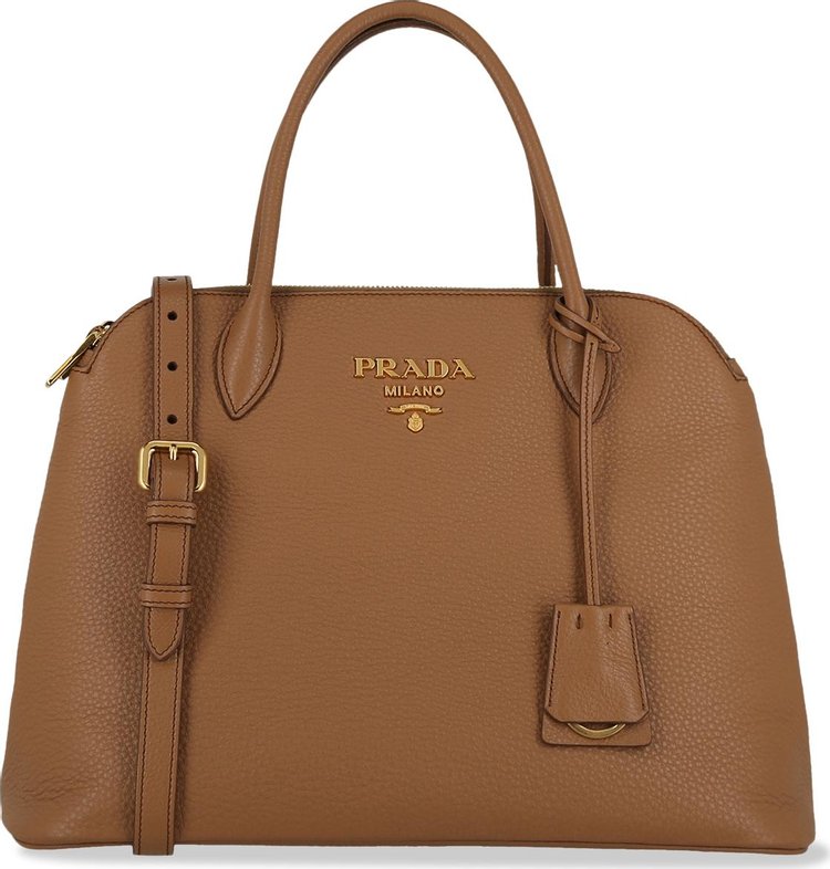Prada Leather Shoulder Bag 'Camel'