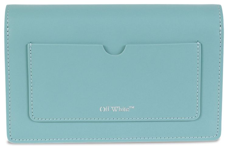 Off White Jitney 05 Leather Shoulder Bag Light Blue