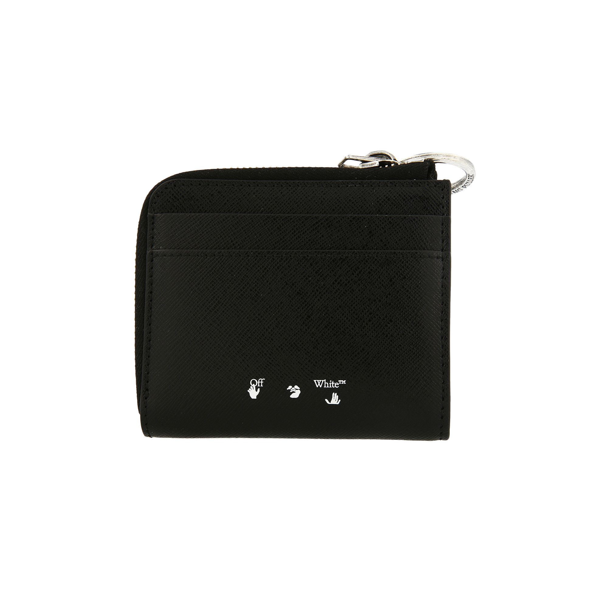【Off-White】★Diagnal Card Wallet★OMND028S22LEA001 1001 Off White Binder Card Case Black/White | ONU