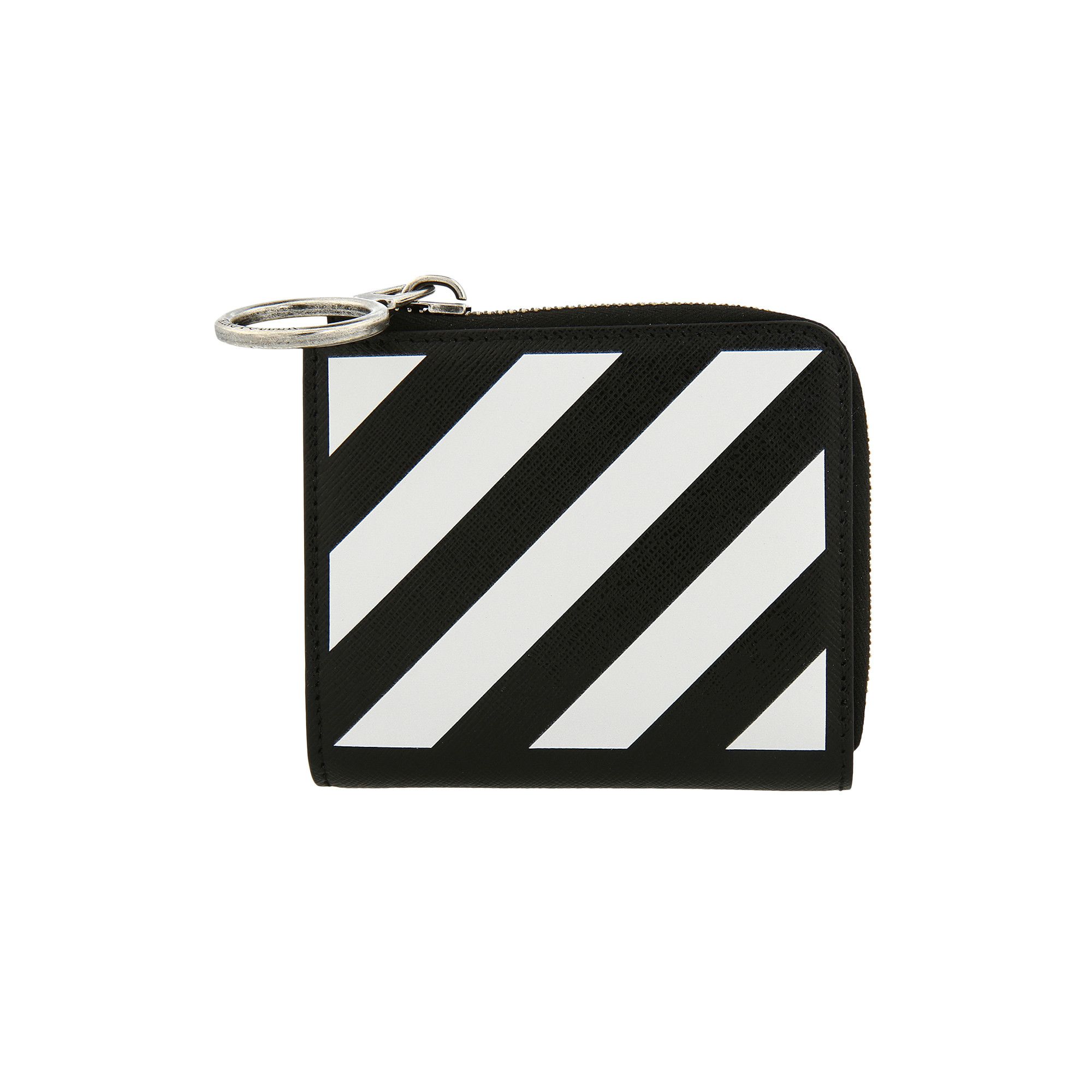 Buy Off-White Diagonal Stripe Zip Wallet 'Black/White