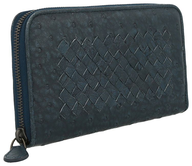Bottega Veneta Intrecciato Wallet Denim