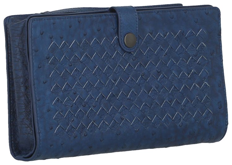 Bottega Veneta Leather Wristlet Cobalt