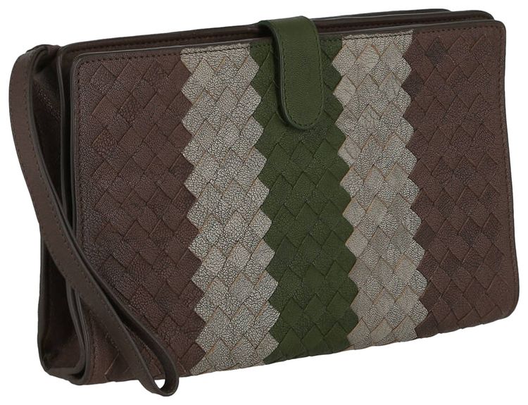 Bottega Veneta Multi Clutch Case Steel Multicolor