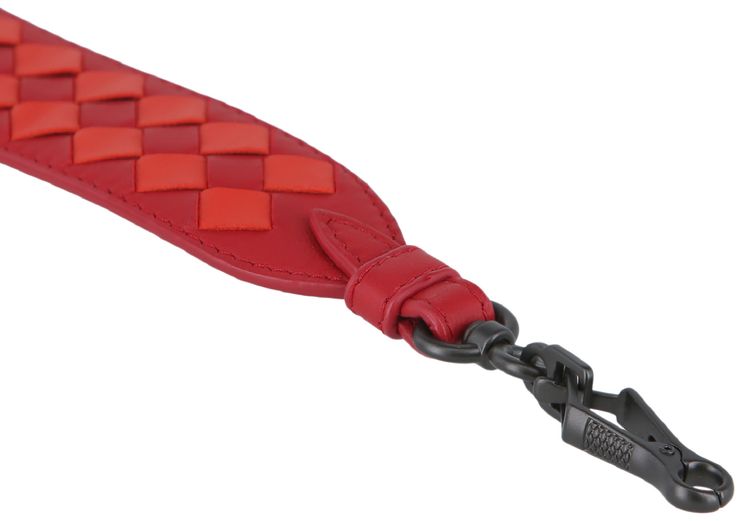 Bottega Veneta Leather Handbag Strap China Red
