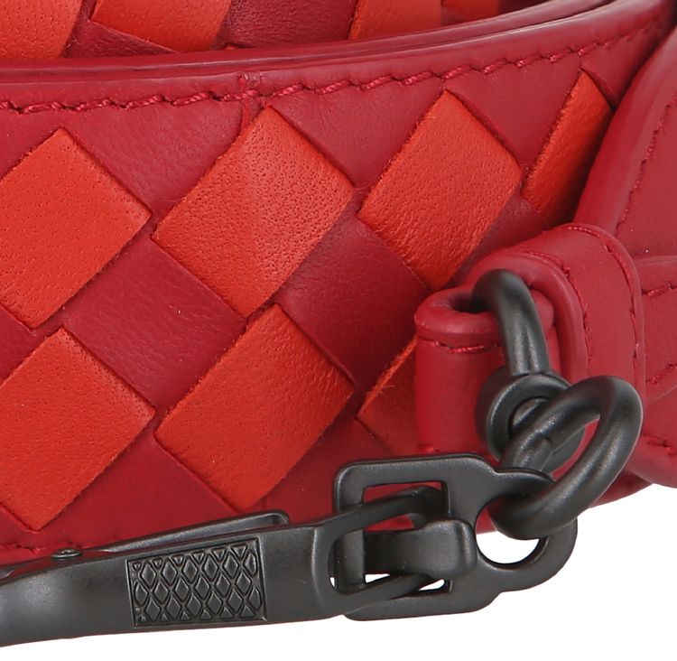 Bottega Veneta Leather Handbag Strap China Red