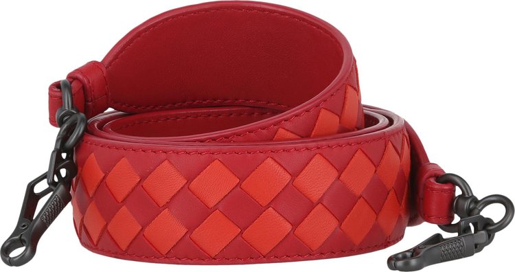 Bottega Veneta Leather Handbag Strap 'China Red'