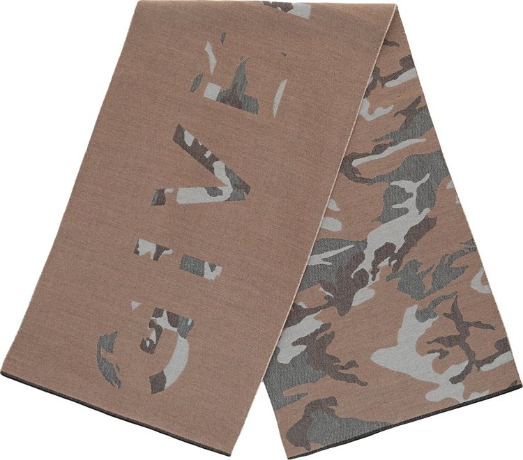 Givenchy Camouflage Scarf Beige