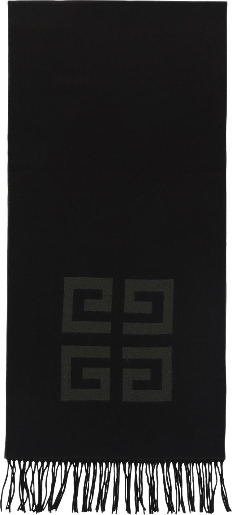 Givenchy Tassel Trim Monogram Scarf 'Khaki/Black'