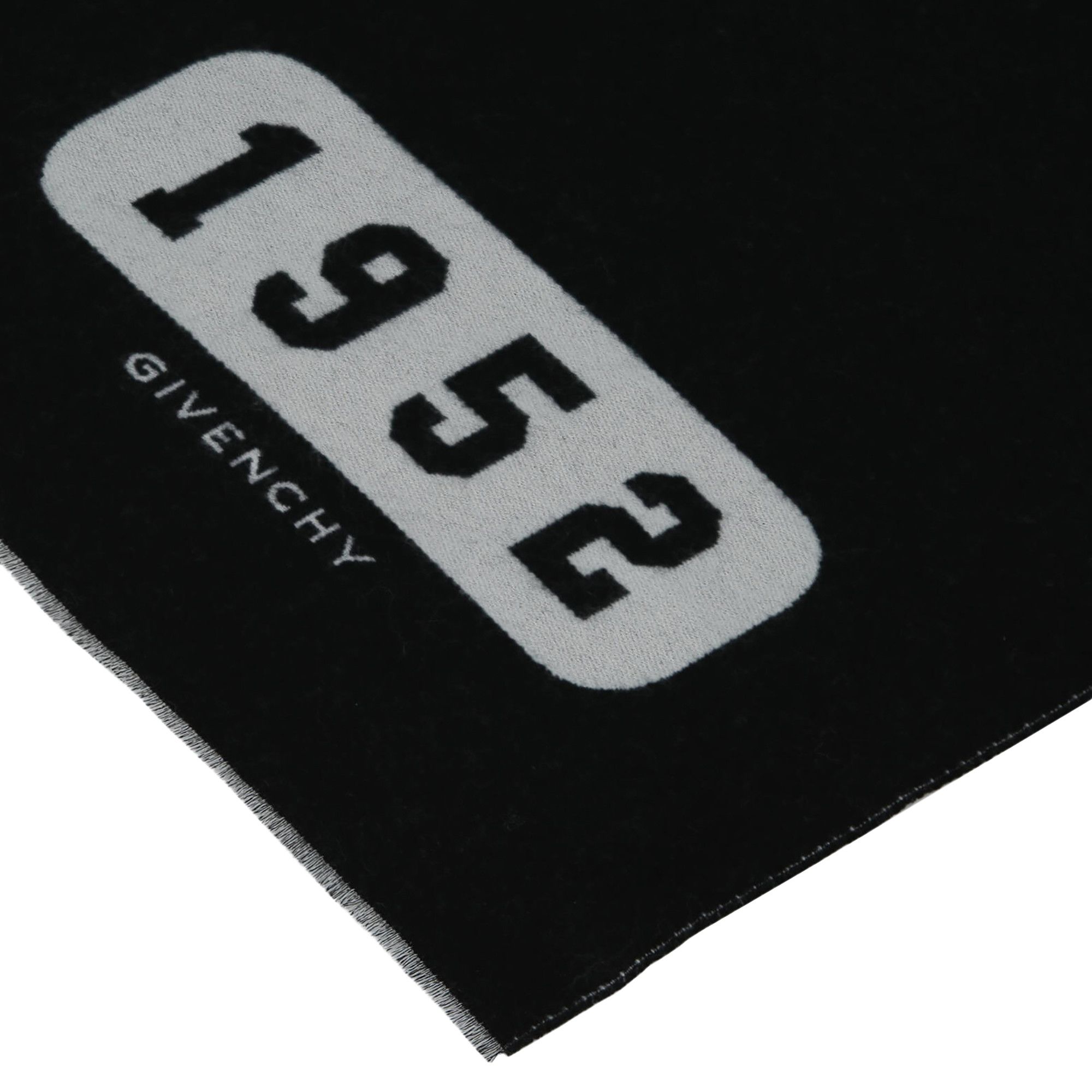GIVENCHY ロゴマフラーGV3518J4546 1 BLACK/WHITE（2025年最新
