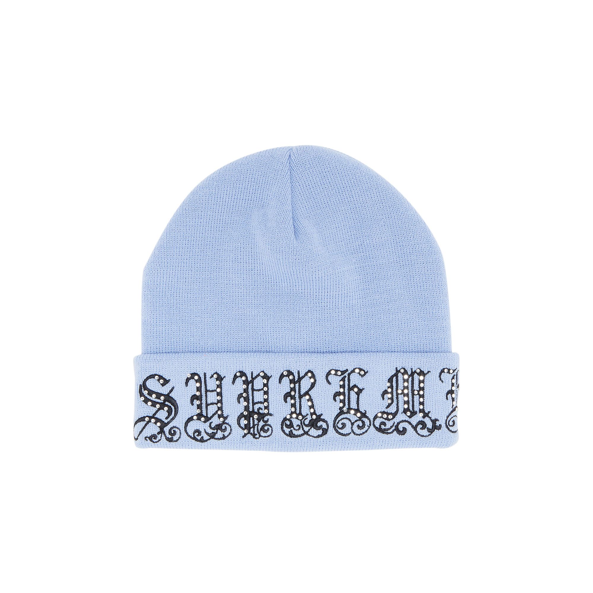 Buy Supreme Old English Rhinestone Beanie Light Slate SS21BN24 LIGHT SLATE GOAT