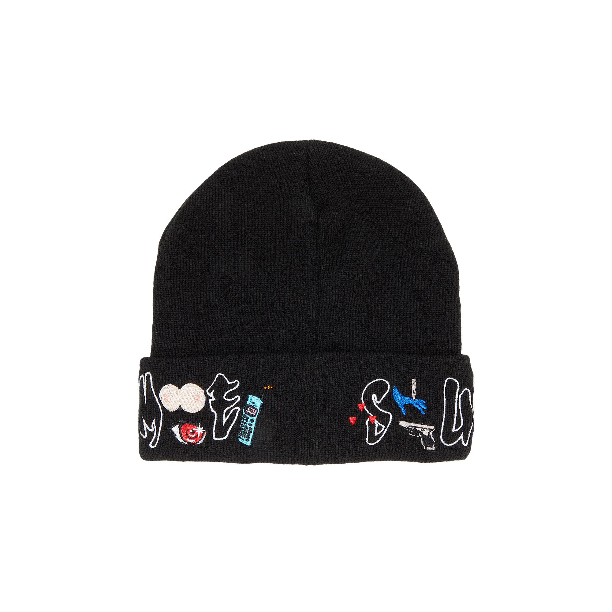 Buy Supreme AOI Icons Beanie 'Black' - FW21BN62 BLACK | GOAT