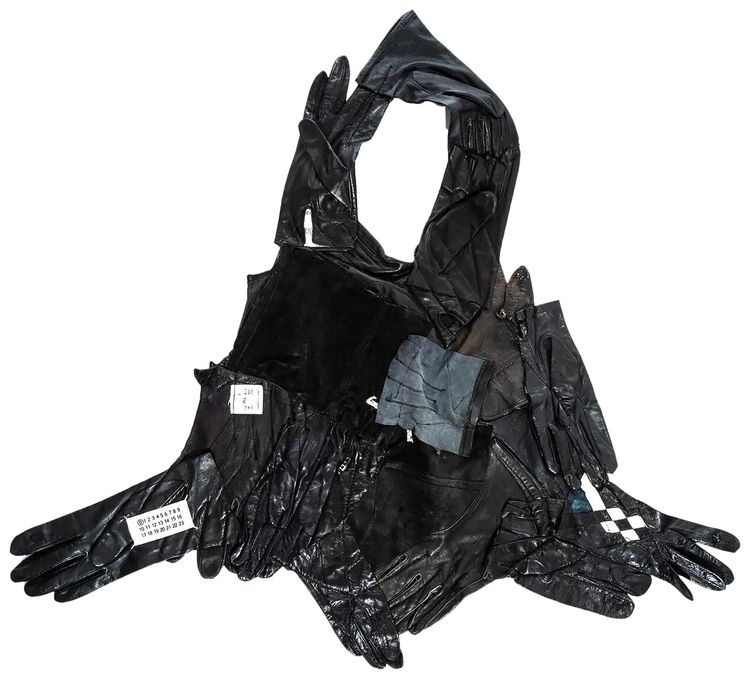 Vintage Maison Margiela Leather Glove Top Black