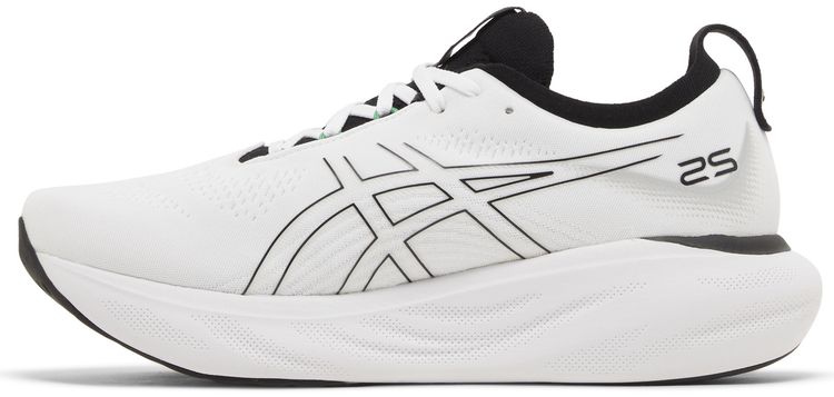 Asics Gel Nimbus 25 White Black Green
