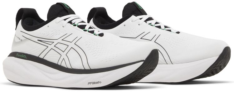 Asics Gel Nimbus 25 White Black Green