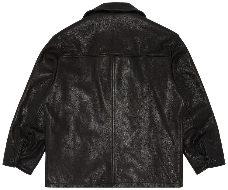 Buy Supreme x Schott Leather Car Coat 'Black' FW23J121 BLACK
