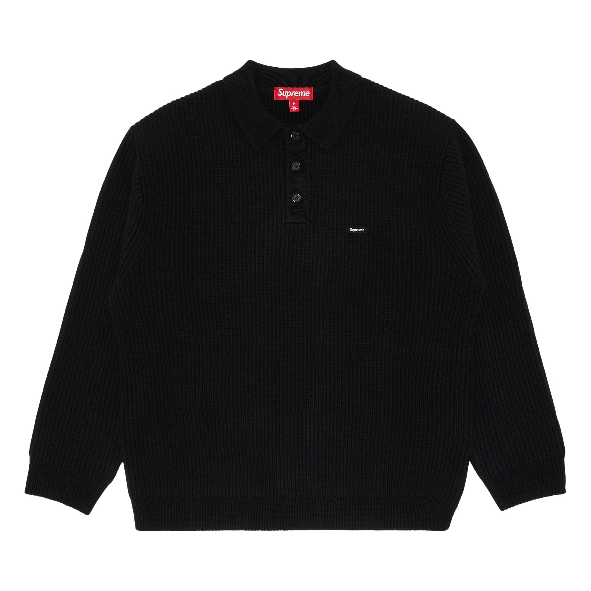 Supreme Small Box Polo Sweater 'Black'