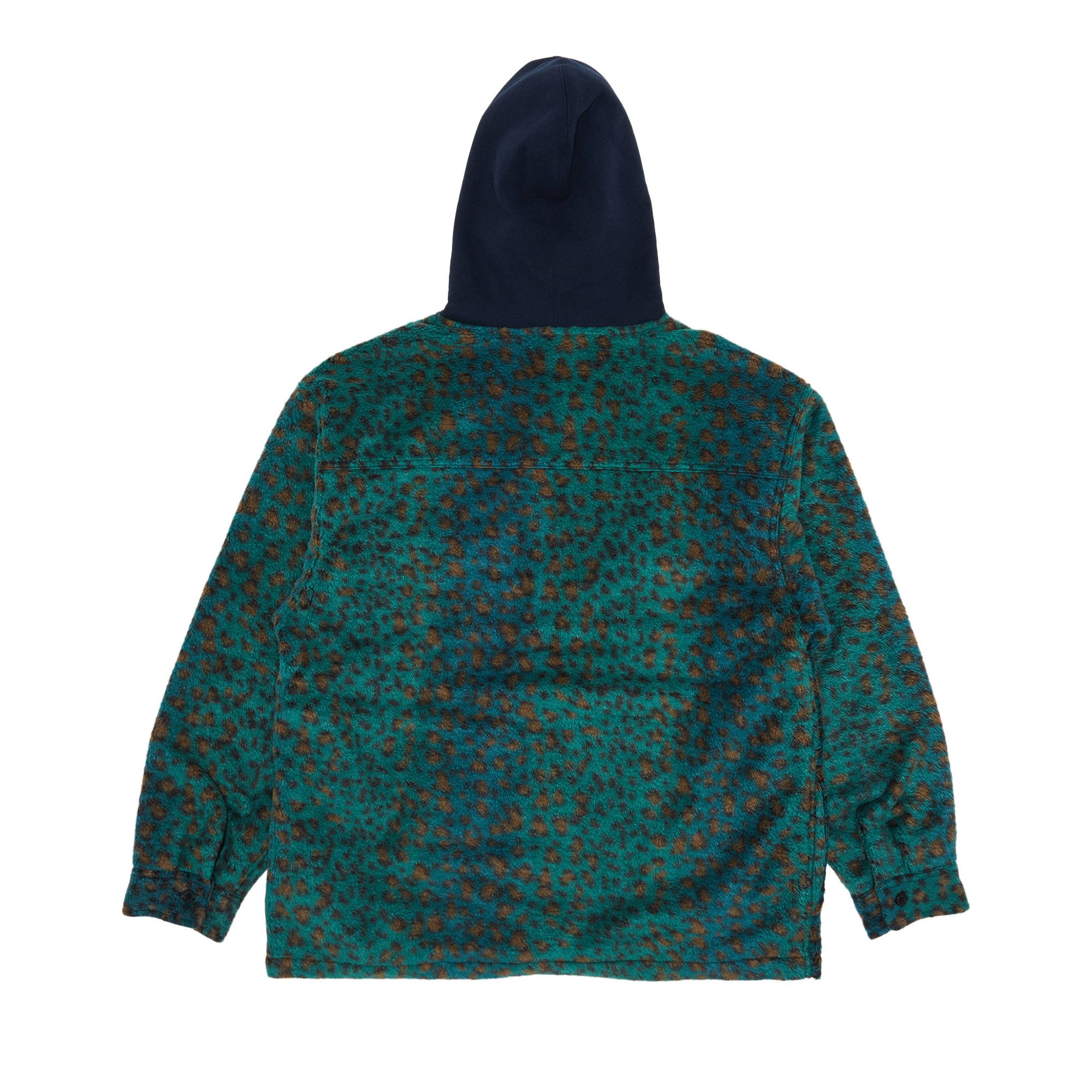 Buy Supreme Fleece Zip Hooded Shirt 'Teal Leopard' - FW23S11