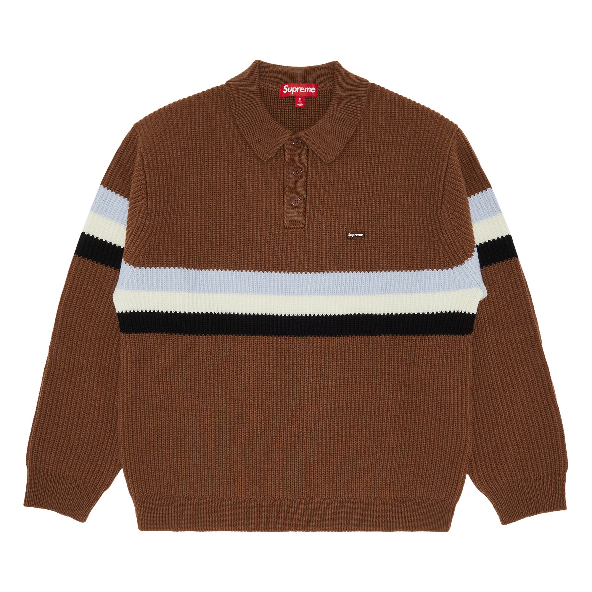 Buy Supreme Small Box Polo Sweater 'Dark Brown' - FW23SK22 DARK