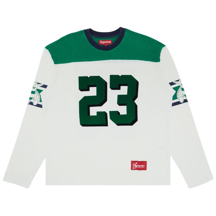 Supreme Bumblebee Long Sleeve Football Top White