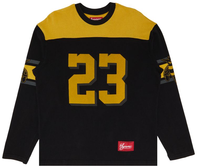 Supreme Bumblebee Long Sleeve Football Top Black