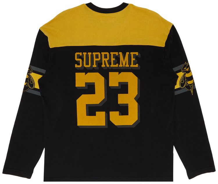 Supreme Bumblebee Long Sleeve Football Top Black