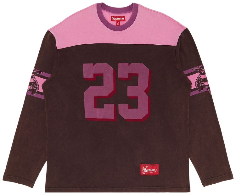 Supreme Bumblebee Long Sleeve Football Top Brown