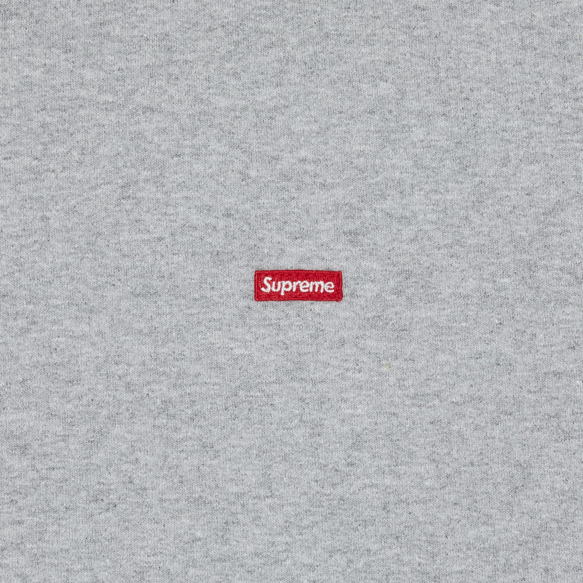 Buy Supreme Small Box Drawcord Hooded Sweatshirt 'Heather Grey