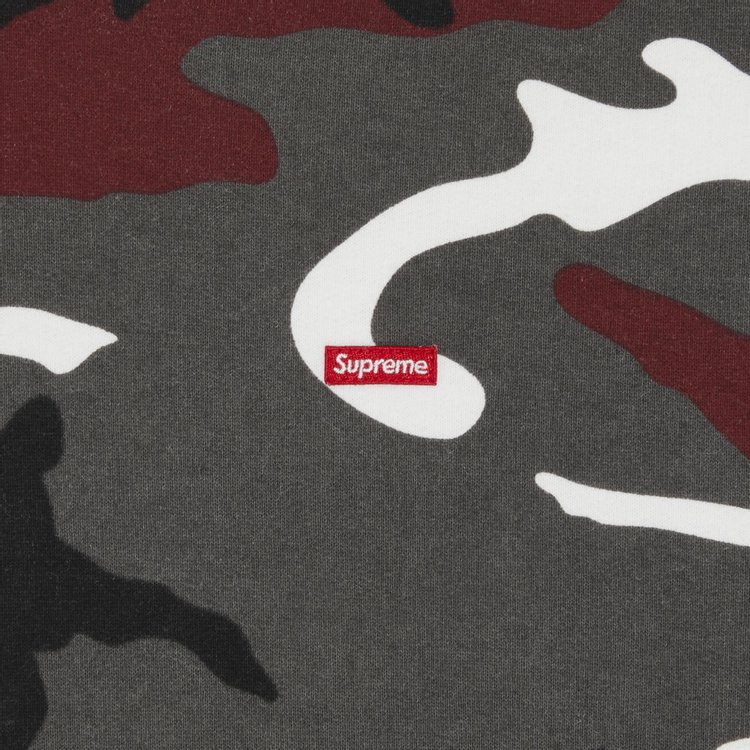 Supreme Small Box Drawcord Hooded Sweatshirt Red Camo