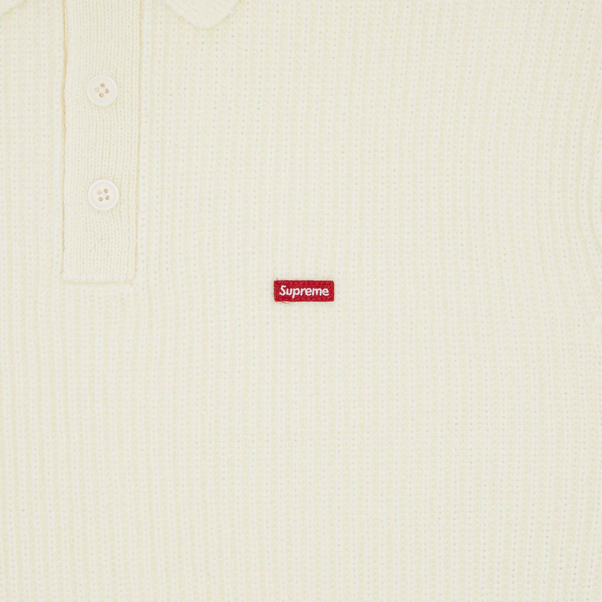 Buy Supreme Small Box Polo Sweater 'Ivory' - FW23SK22 IVORY