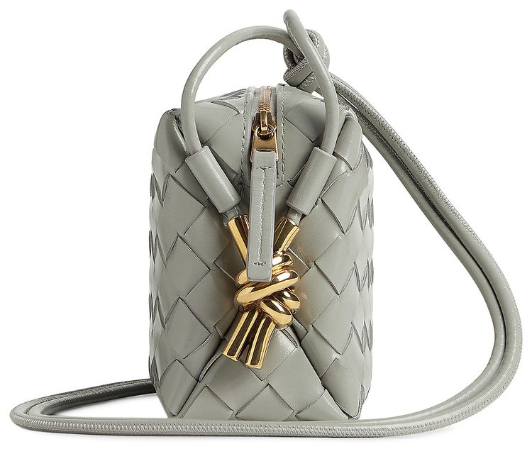 Bottega Veneta Mini Loop Camera Bag GreyMuse Brass