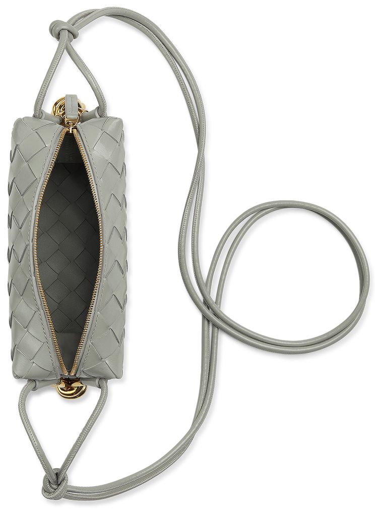 Bottega Veneta Mini Loop Camera Bag GreyMuse Brass