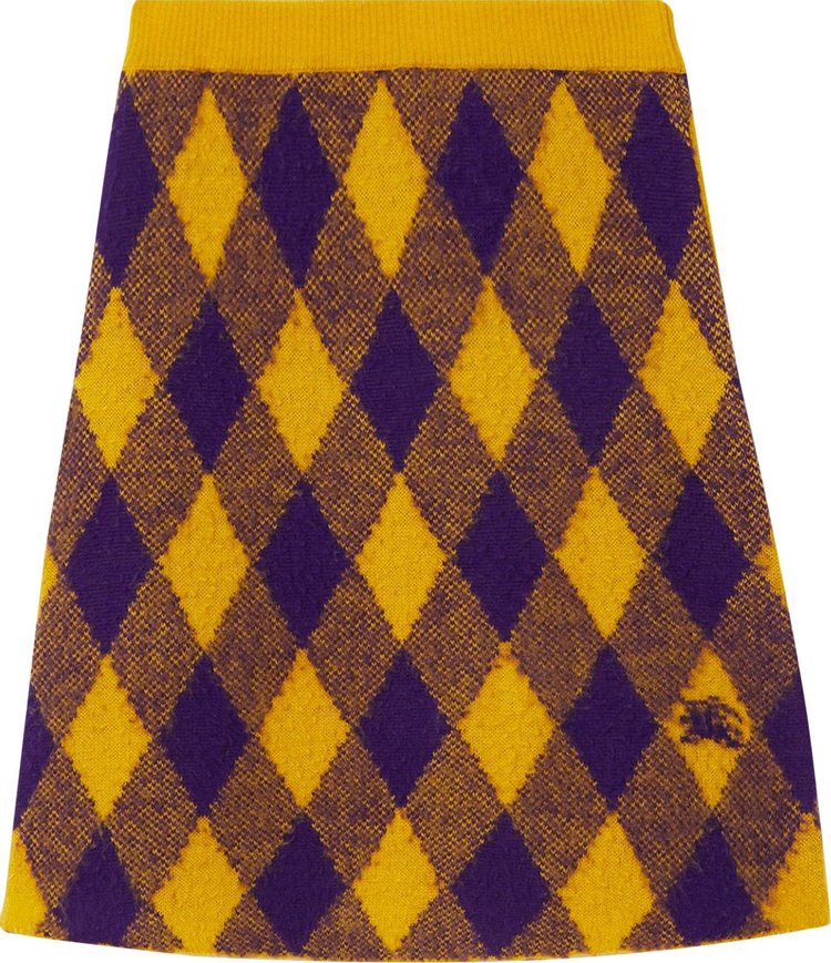 Burberry Argyle Wool Skirt 'Pear'