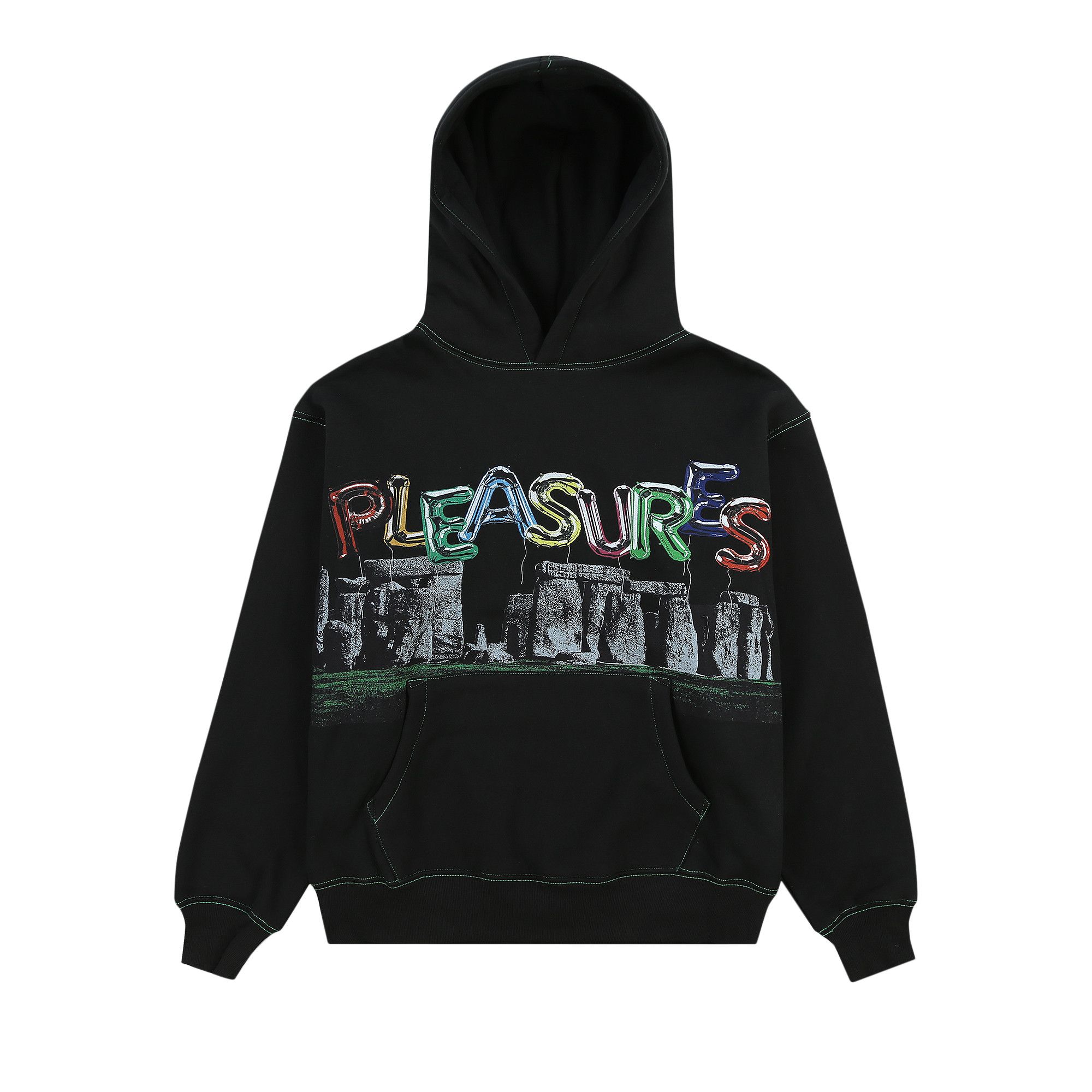 Buy Pleasures Stonehenge Hoodie Black P23W036 BLAC GOAT