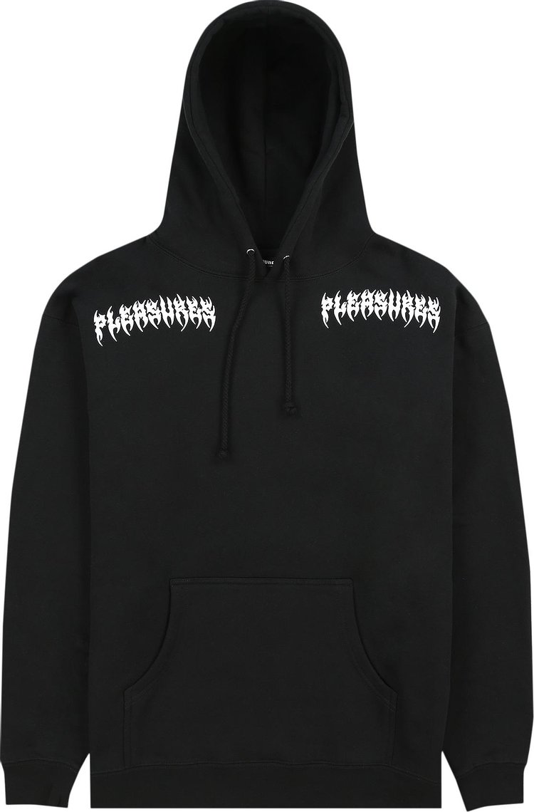 Pleasures Ripped Hoodie Black