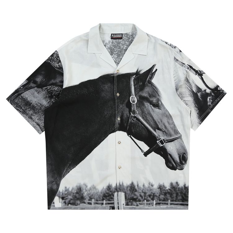 Pleasures Horses Button Down White