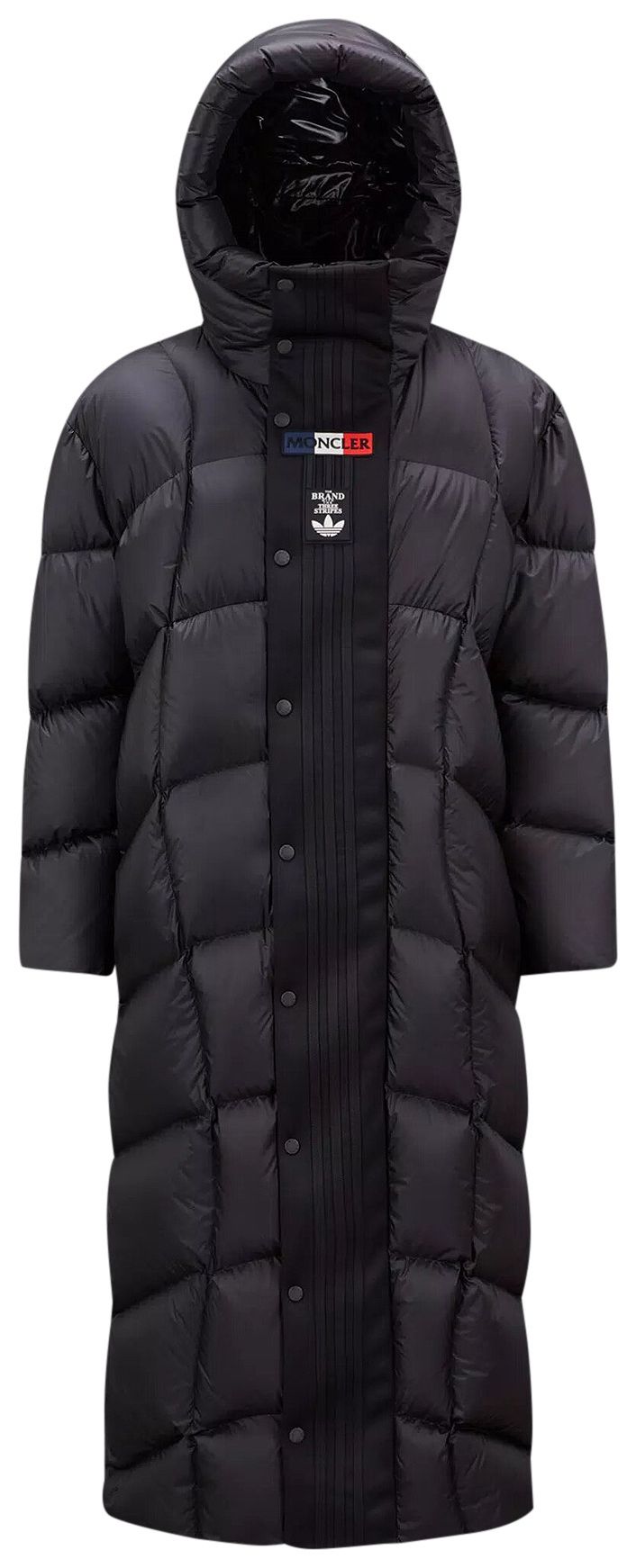 Moncler x adidas Oreiller Long Down Jacket Black
