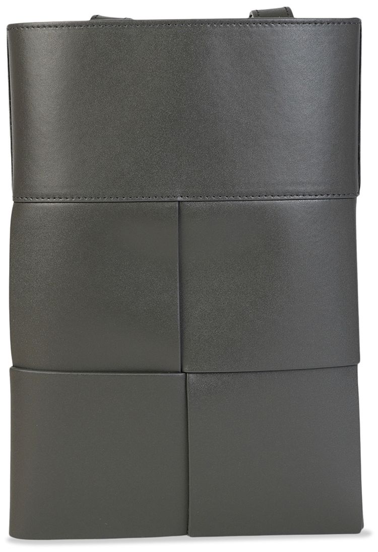 Bottega Veneta Intrecciato Woven Crossbody Bag Grey