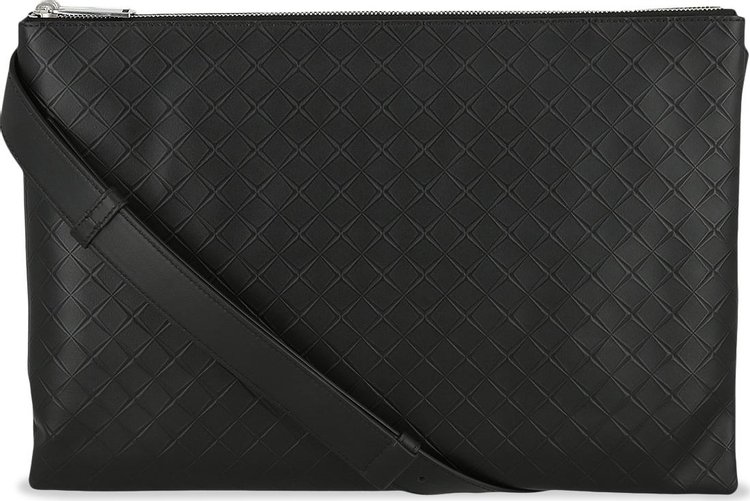 Bottega Veneta Leather Messenger Bag 'Black'