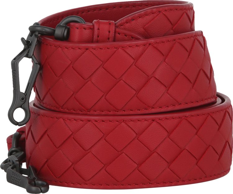 Bottega Veneta Leather Handbag Strap 'China Red'