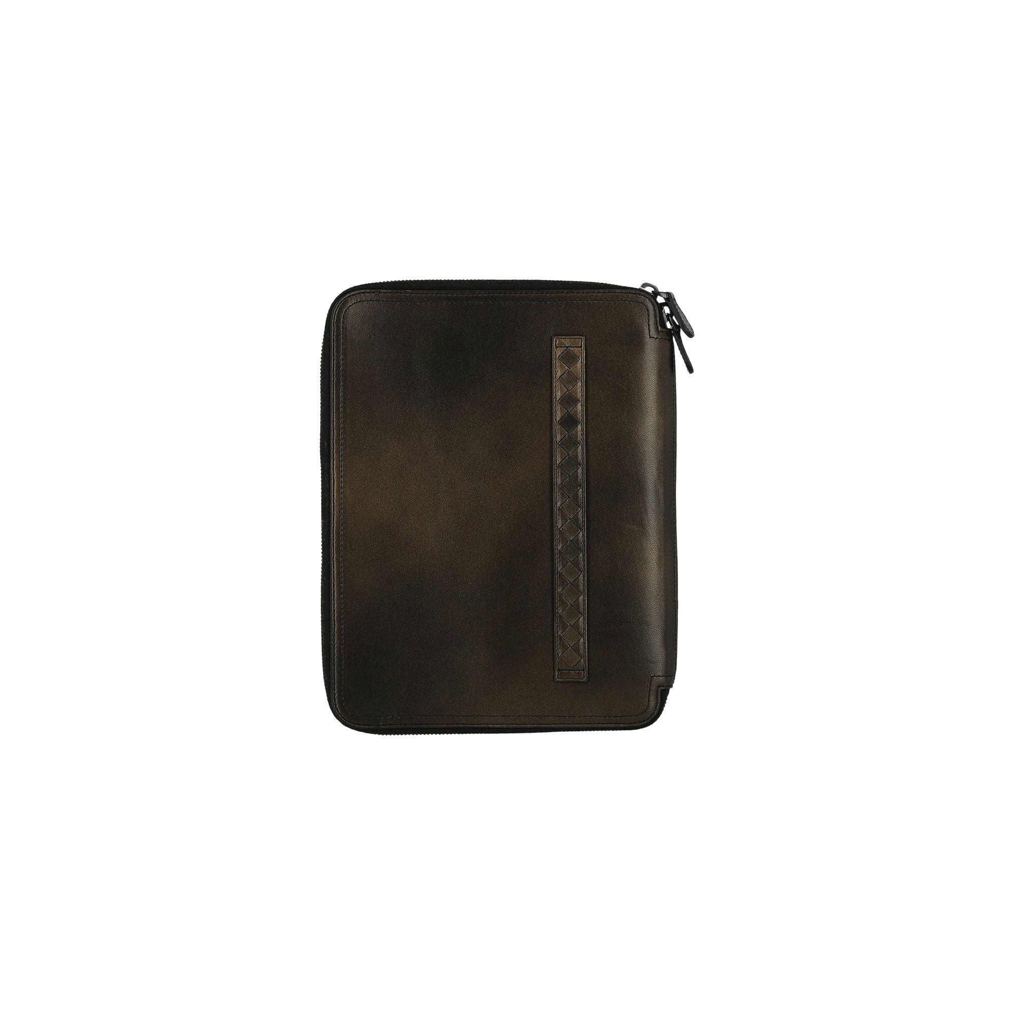 Buy Bottega Veneta Intrecciato Leather Ipad Case 'Gold' - 493290