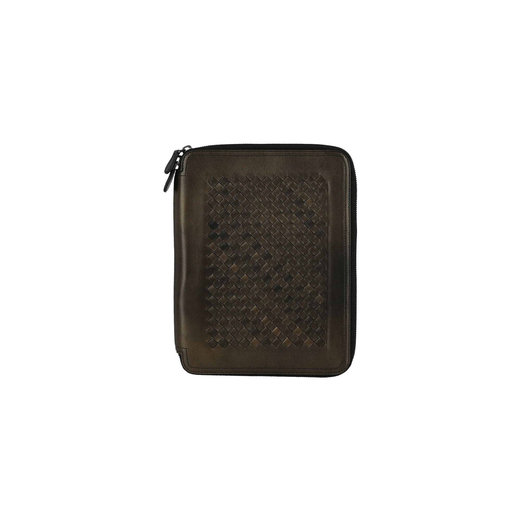 Buy Bottega Veneta Intrecciato Leather Ipad Case 'Gold' - 493290