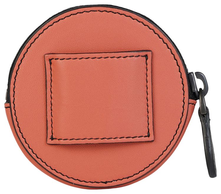 Bottega Veneta Check Print Coin Pouch RedBlack