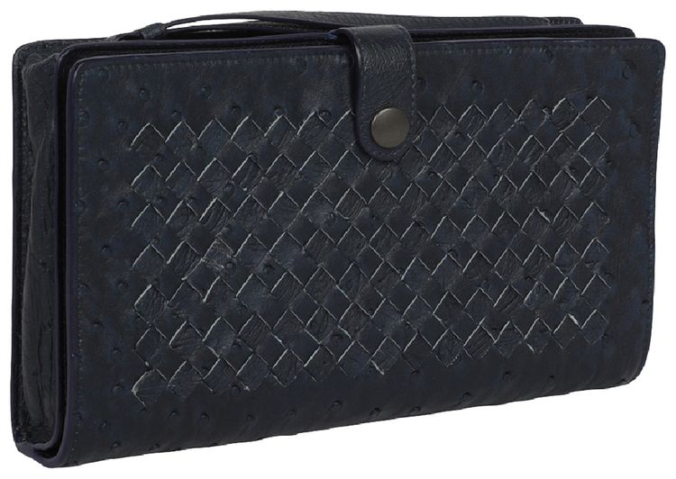 Bottega Veneta Leather Wristlet Atlantic
