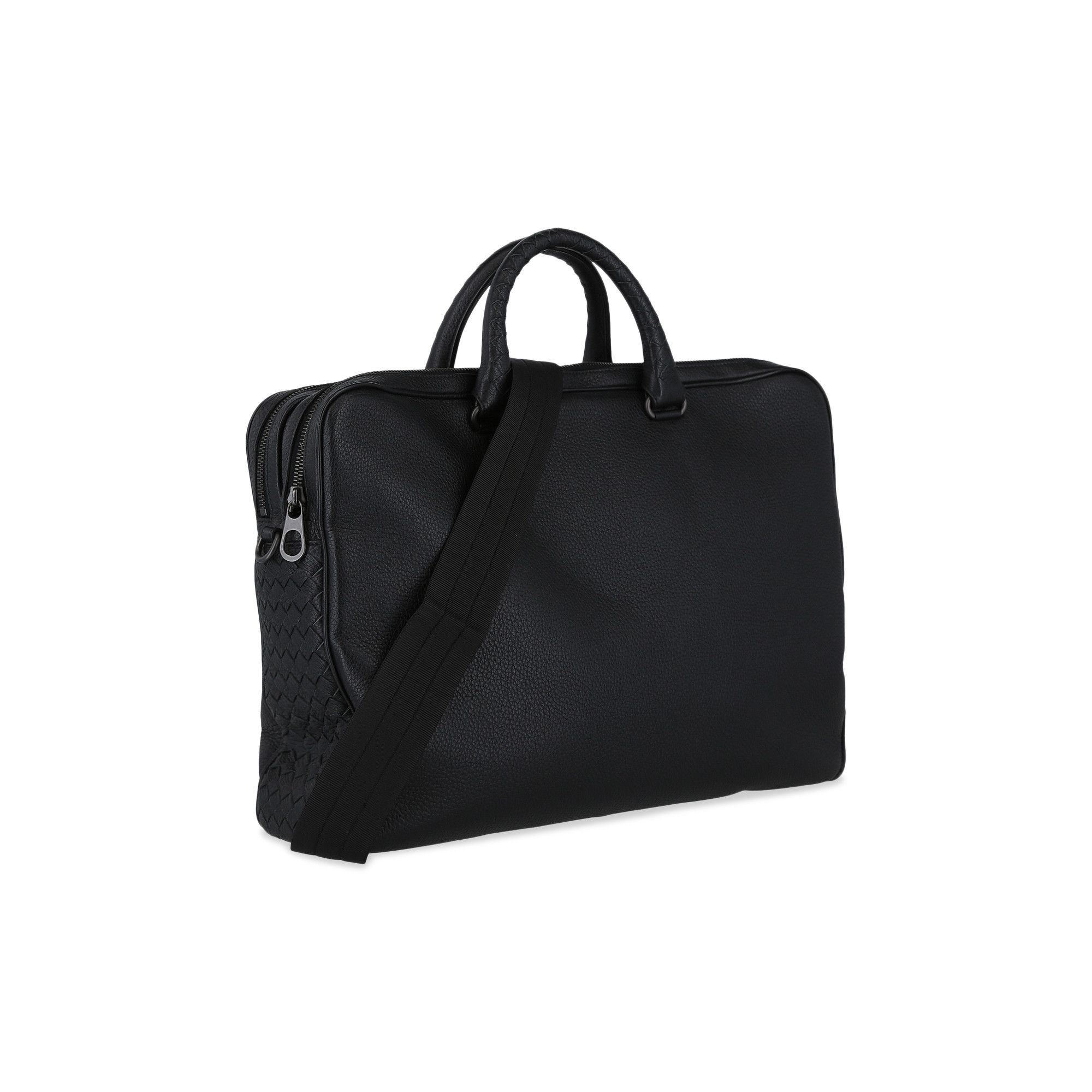 Buy Bottega Veneta Top Handle Leather Briefcase 'Black