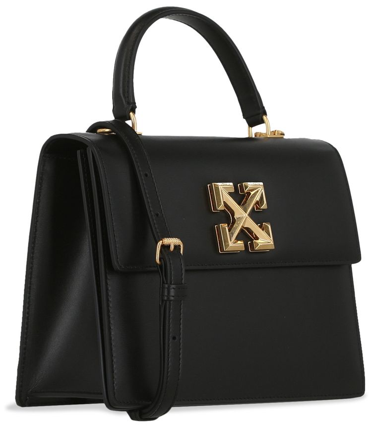 Off White Jitney 28 Leather Shoulder Bag Black