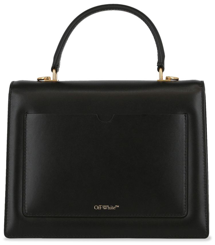 Off White Jitney 28 Leather Shoulder Bag Black