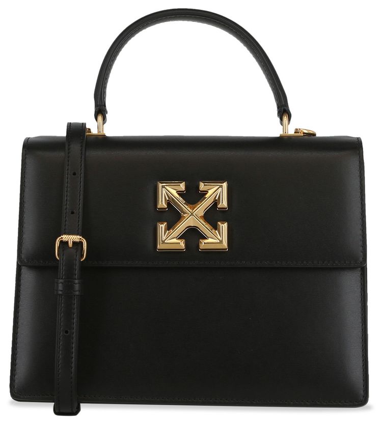 Off White Jitney 28 Leather Shoulder Bag Black